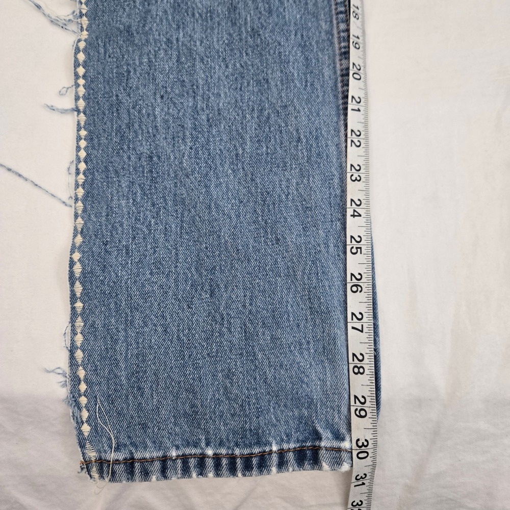 VTG Levis 550 Jeans Reworked Inside Out Custom Exposed Pockets Blanket Stitch 26 - Picture 6 of 11